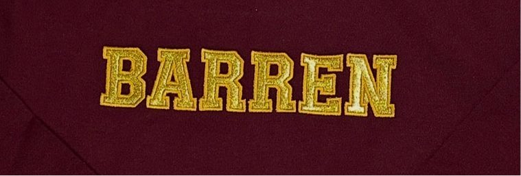 Barren Embroidered Appliqué Bows
