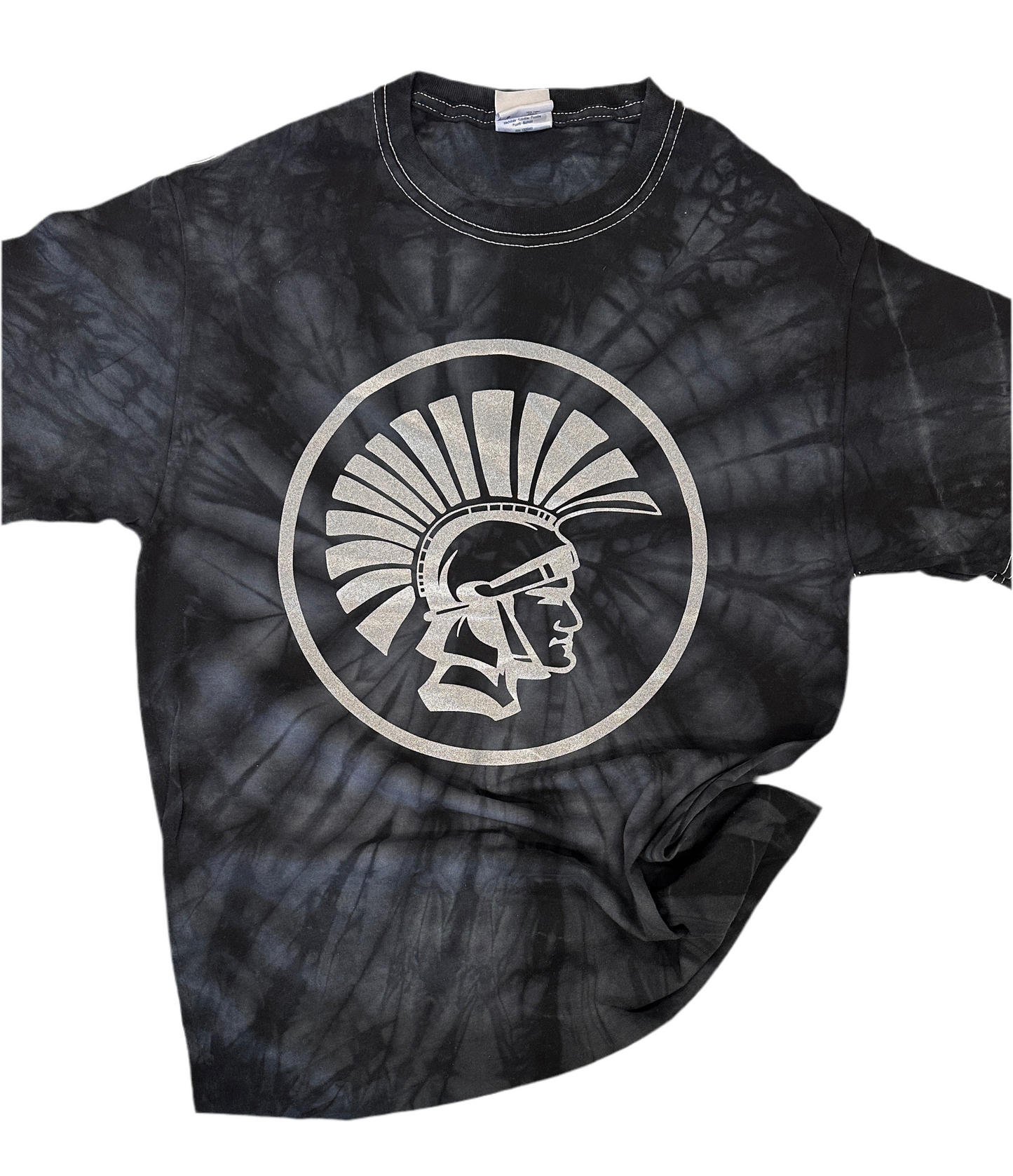 Black Tie-die Silver Trojan