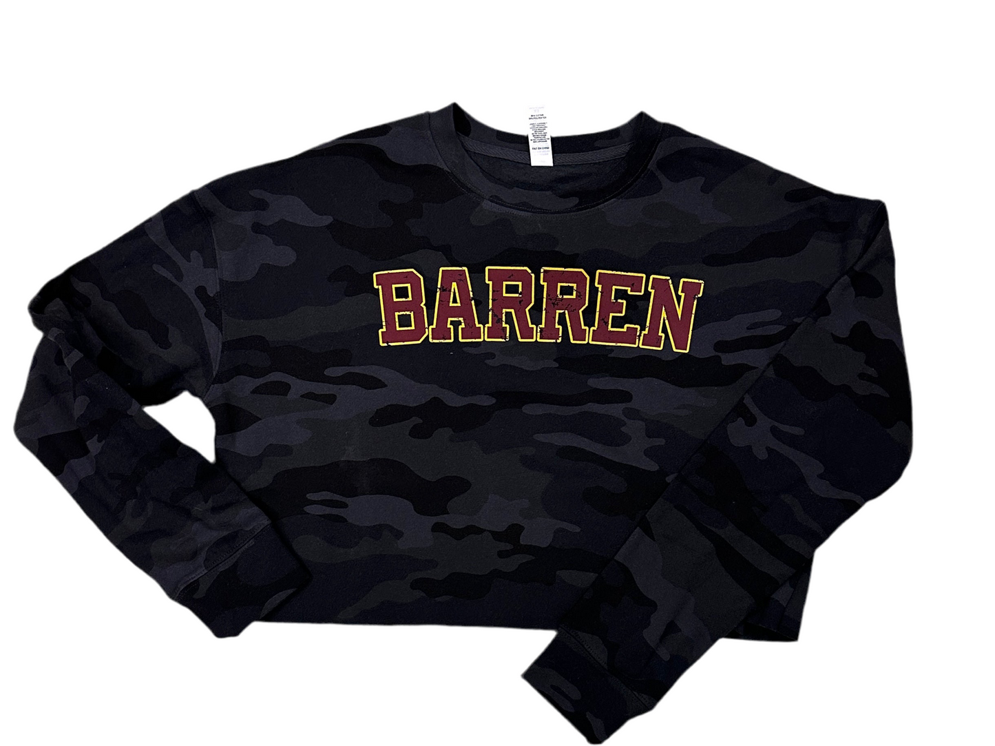 Barren Camo Crop Sweatshirt