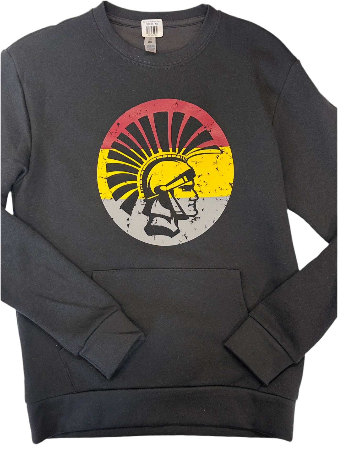 Striped Trojan Crew with pockets
