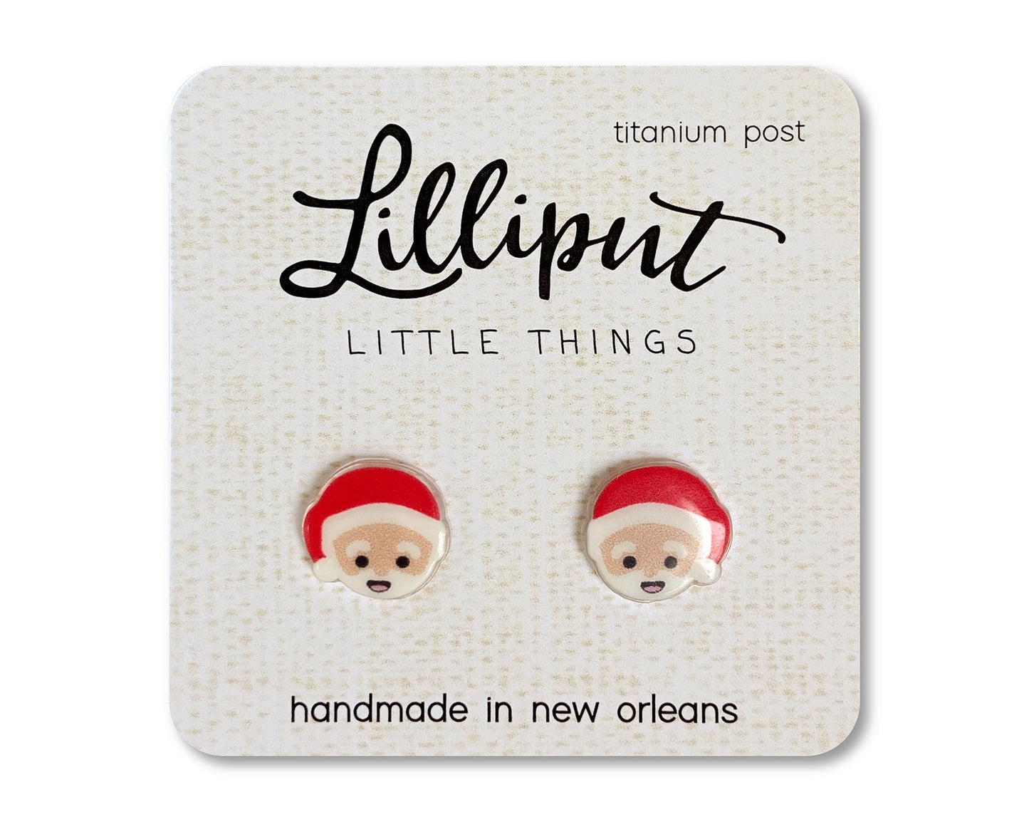 Santa Earrings - The Trojan Store