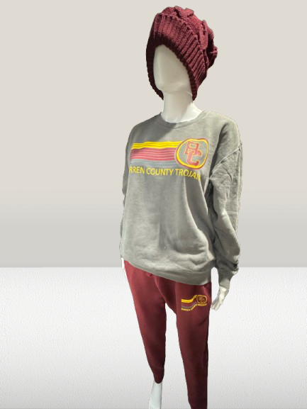 Comfort Colors “Pepper” Lightweight Crewneck BC - Vintage Stripes