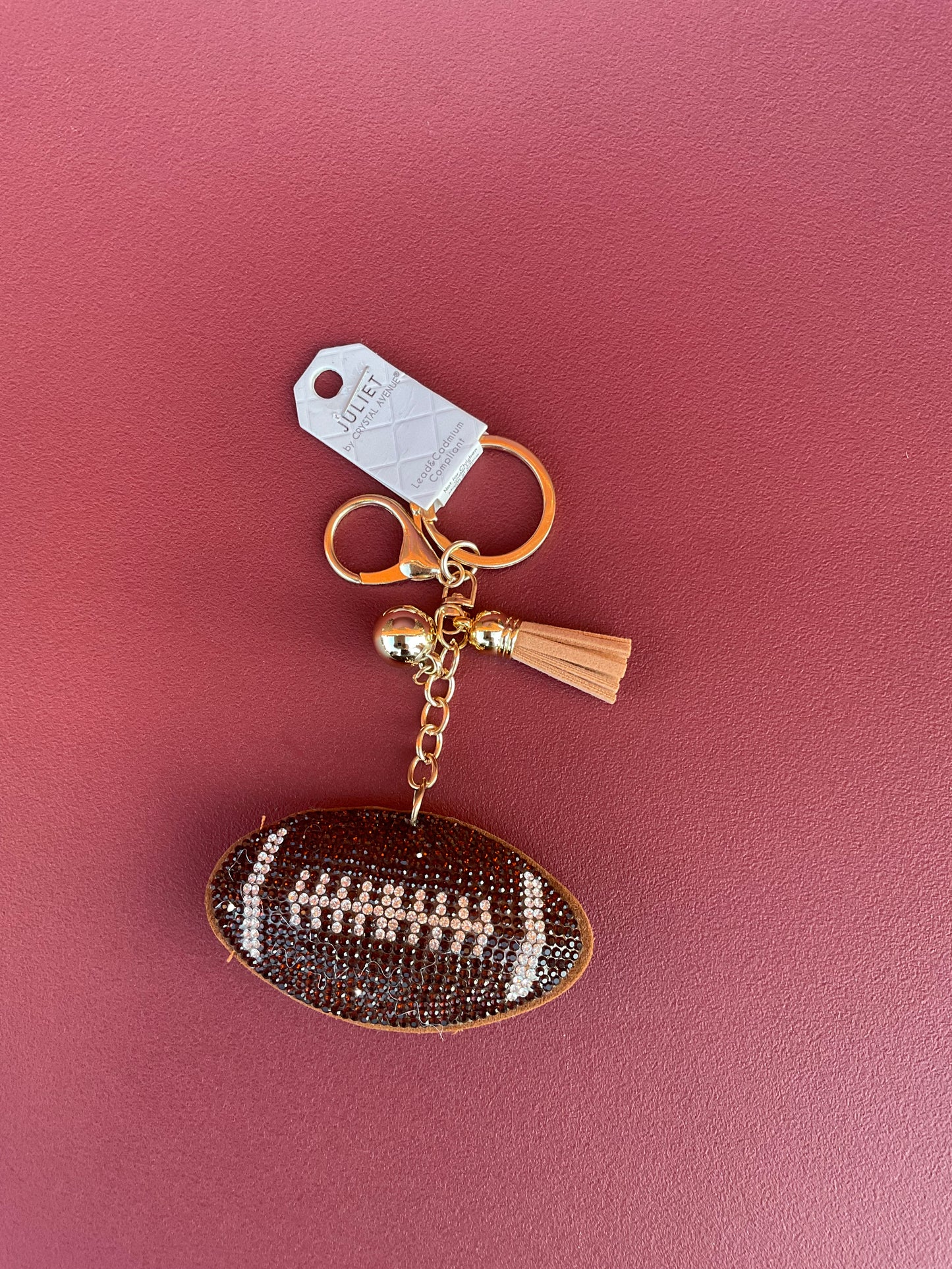 Football Bling Keychain