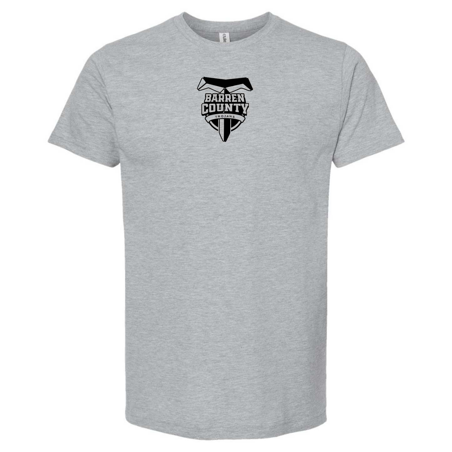 Gray & Black Trojans T Shield