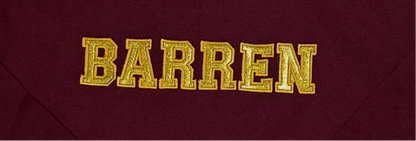 Barren Embroidered Appliqué Bows