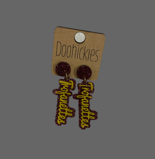 2” Acrylic Trojanette Earrings