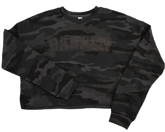 Barren Camo Crop Sweatshirt