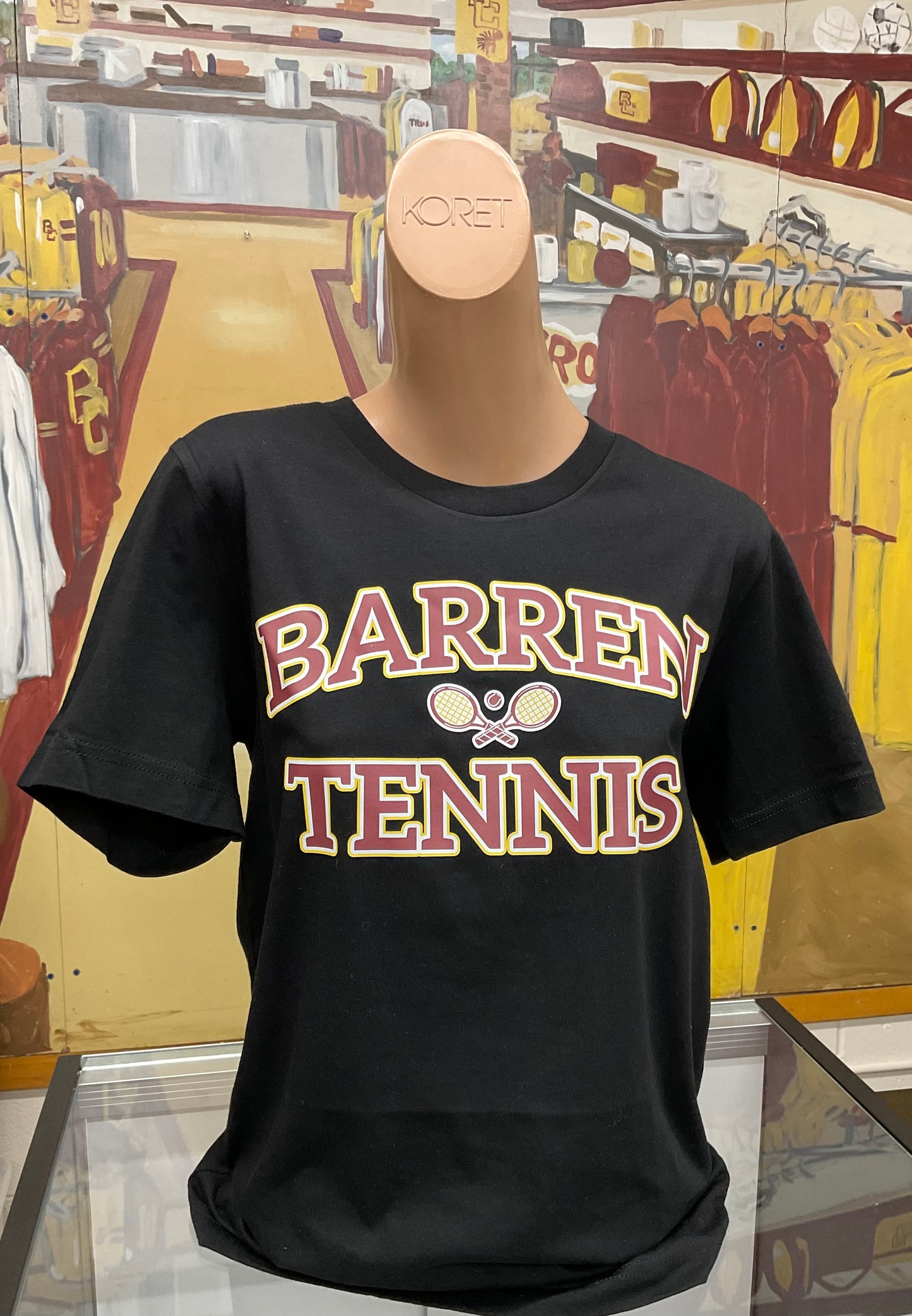 Barren Tennis PreOrder - The Trojan Store -Black Bella Canvas Tee 