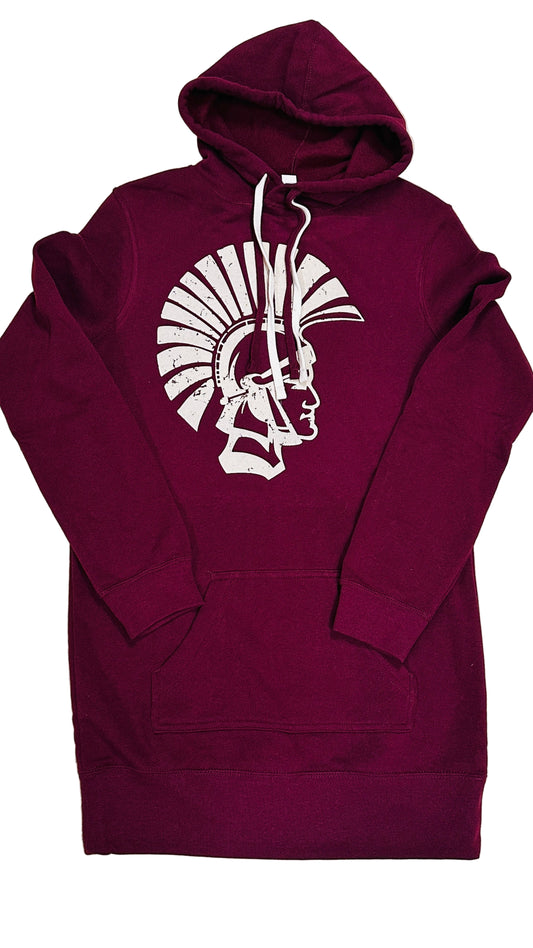 Trojan Head Hoodie Long Tunic