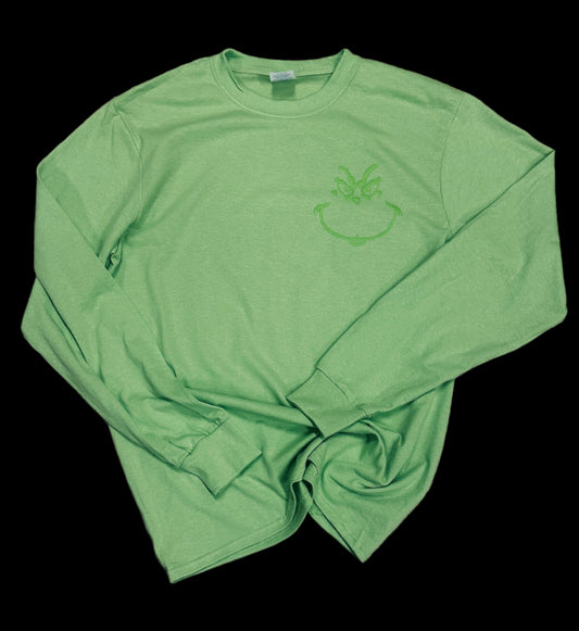 Grinch Puff Long Sleeve Tee
