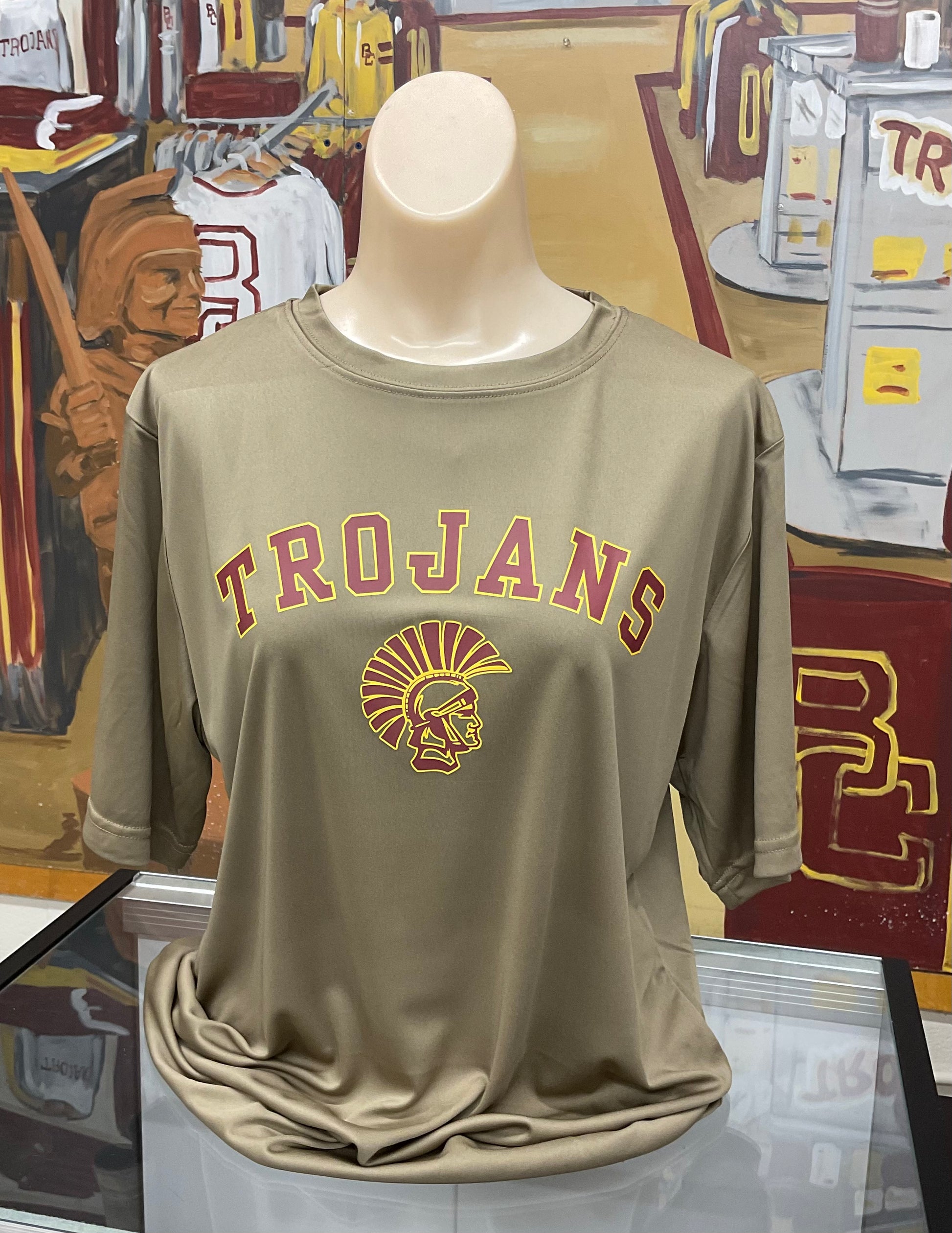 Trojans Performance Tee Coyote Brown - The Trojan Store