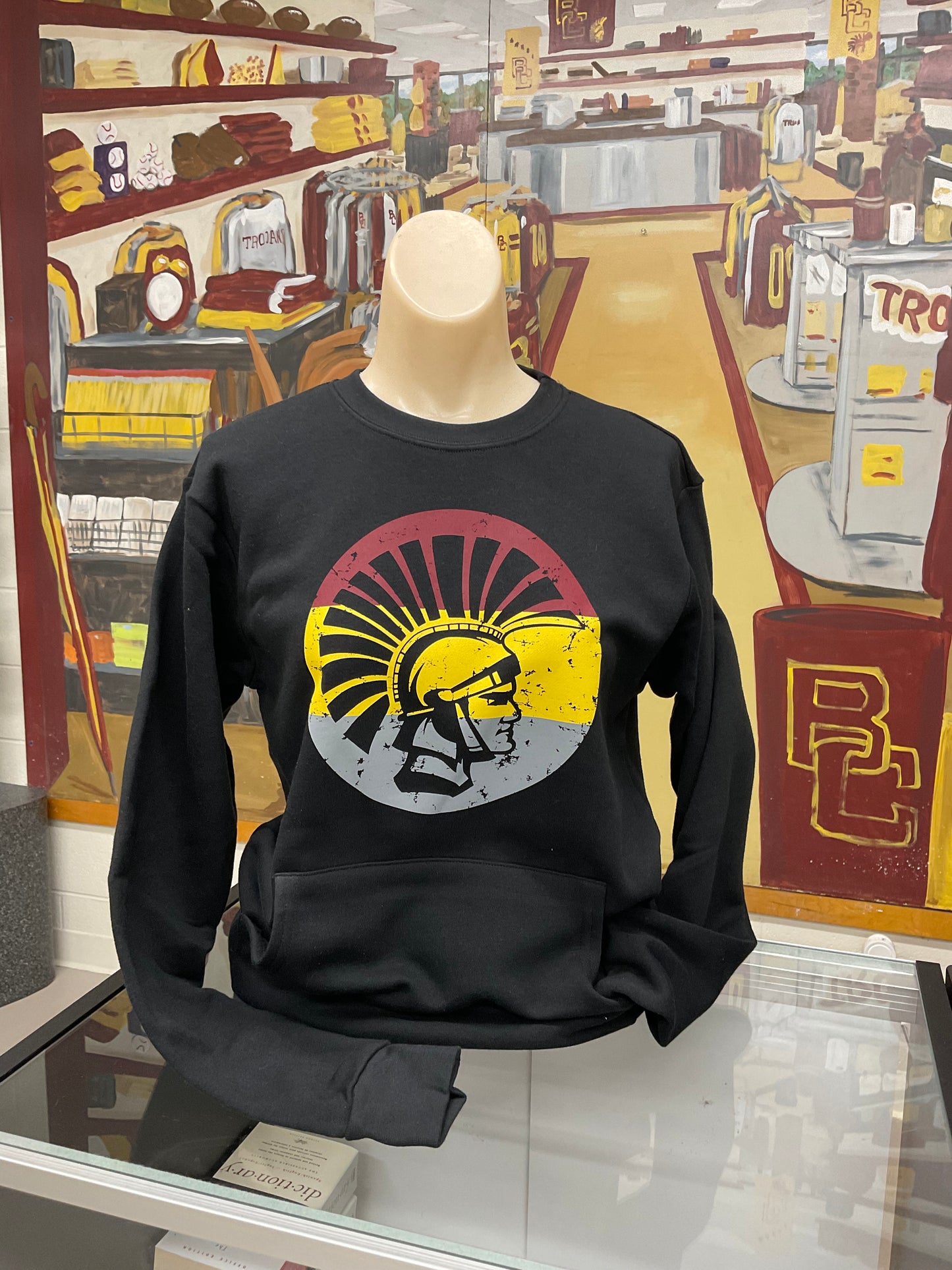 Barren County Striped Trojan Crew with pockets - The Trojan Store