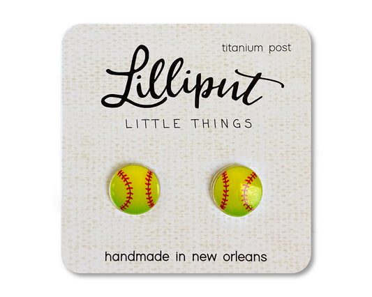 Softball Earrings - The Trojan Store