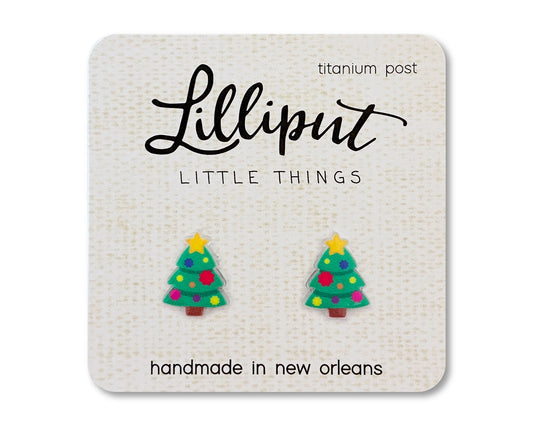 Christmas Tree Earrings - The Trojan Store