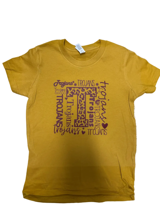 Youth Leopard T - GOLD