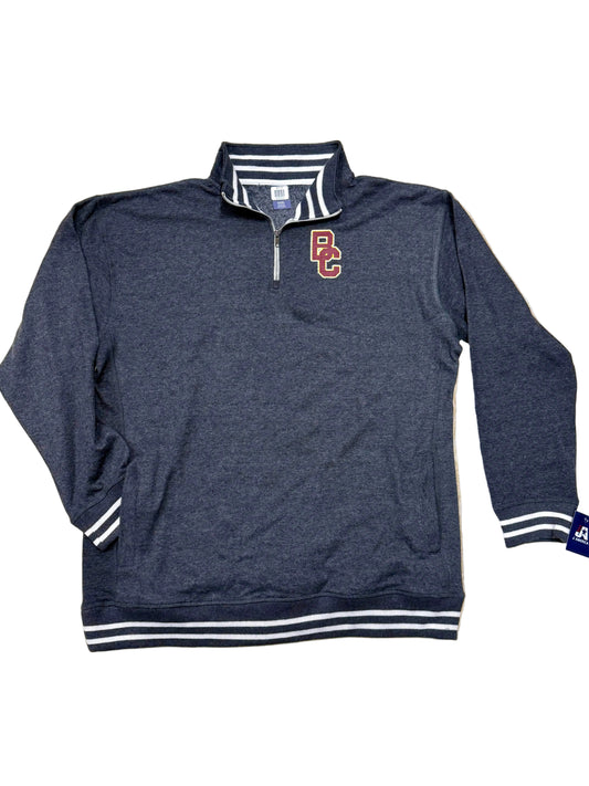 Vintage Style Relay Quarter-Zip Sweatshirt - Heather Grey