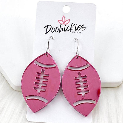 2" Pink Out Football Acrylic Dangles
