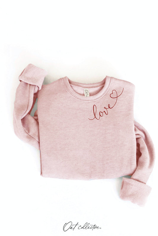 LOVE HEART NECKLINE Graphic Sweatshirt
